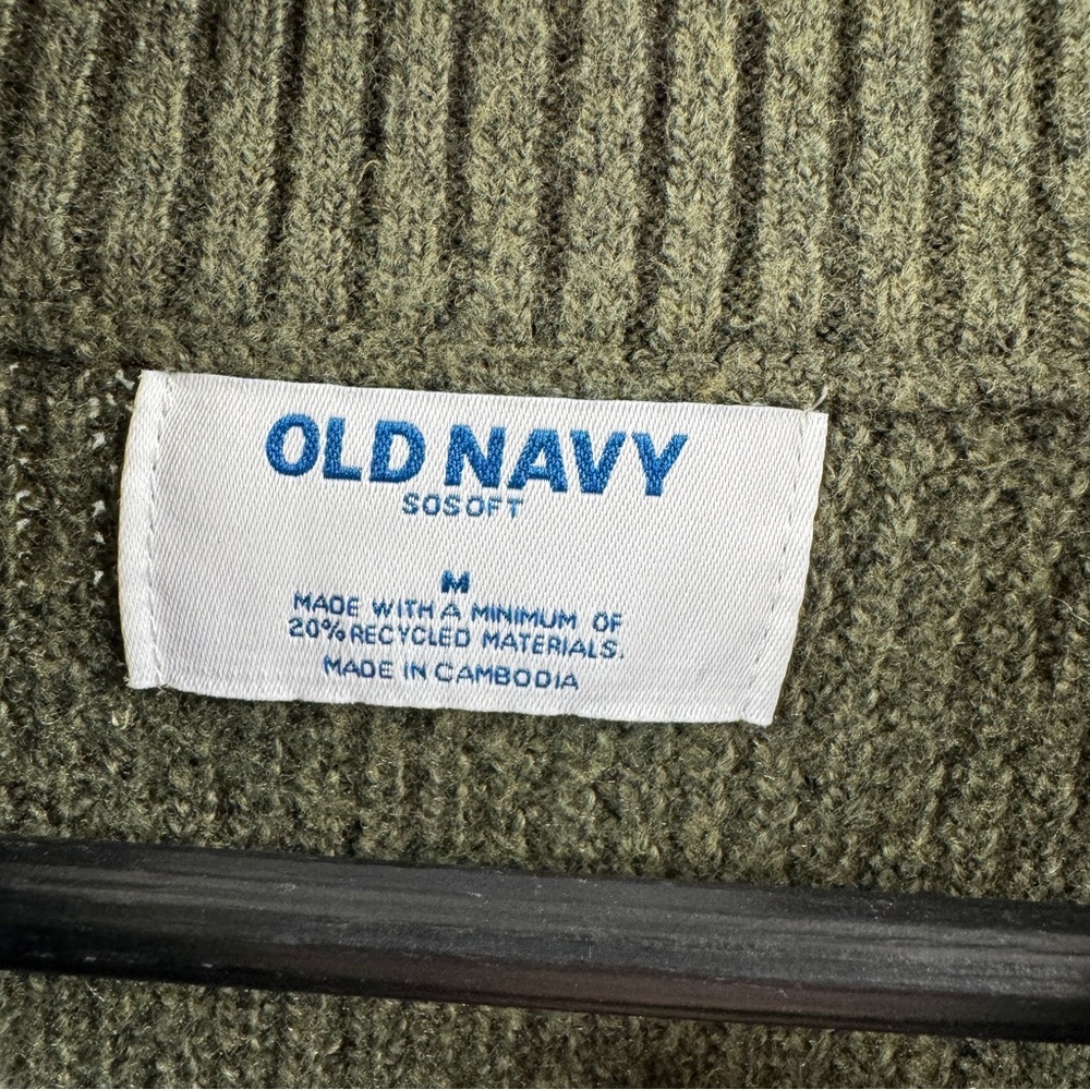 Old Navy Olive Green Knit Sweater (Size Medium) - Picture 5 of 7
